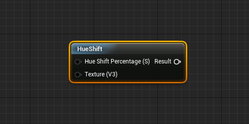 HueShiftマテリアルファンクションの注意点